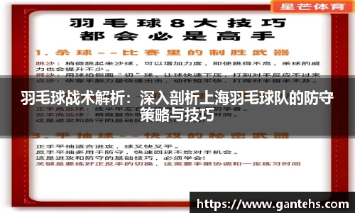 羽毛球战术解析：深入剖析上海羽毛球队的防守策略与技巧